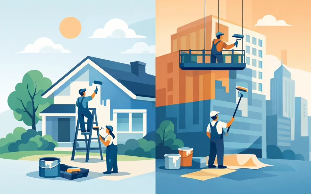 What Is the Difference Between Residential & Commercial Painting?