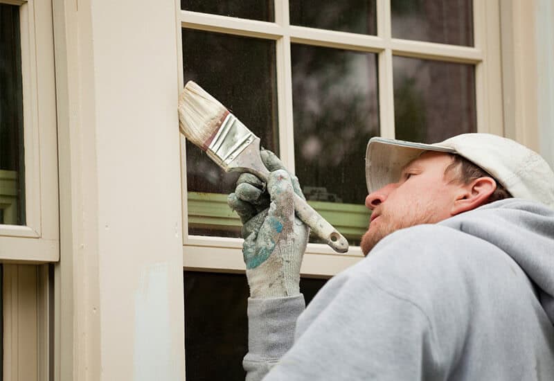 Professional painting company working on a home in Squirrel Hill Pittsburgh